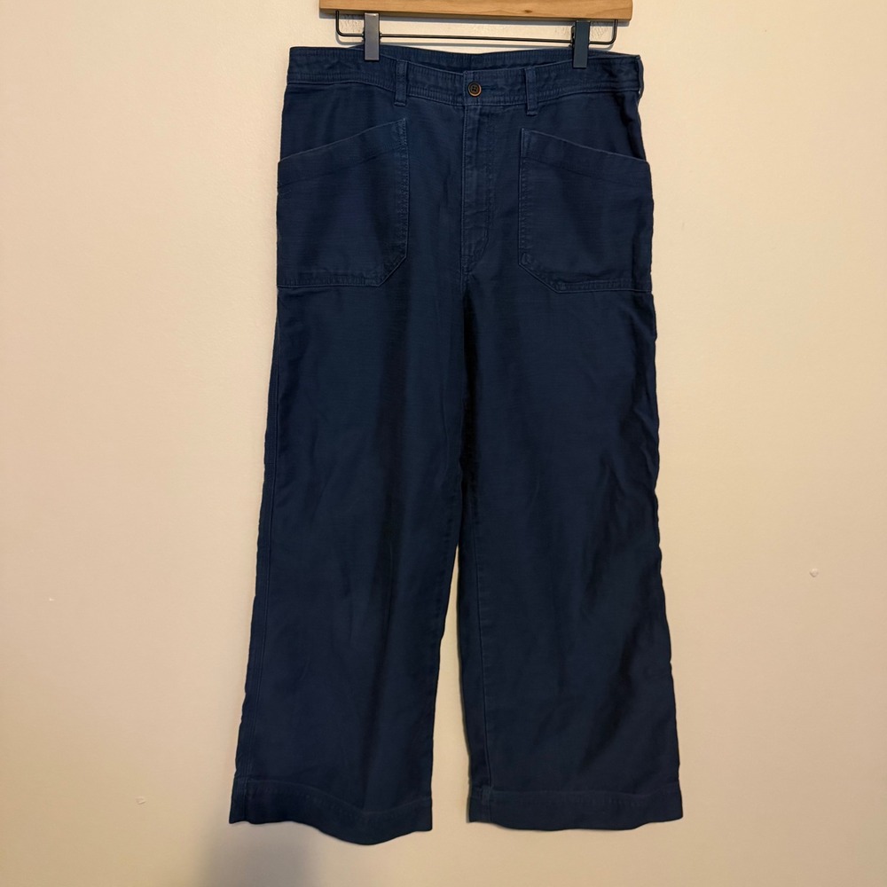 Patagonia Utility pants wide leg organic cotton 12 blue gorpcore casual outdoor